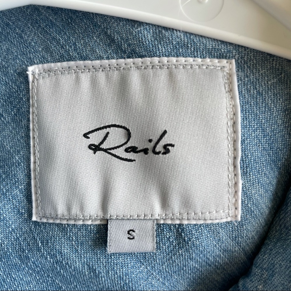 Rails Dana Raw Hem Chambray Shirt - image 8